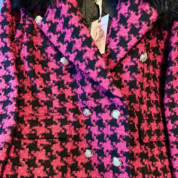 ❤️Jessica Simpson❤️Houndstooth Peacoat - Picture 8 of 15